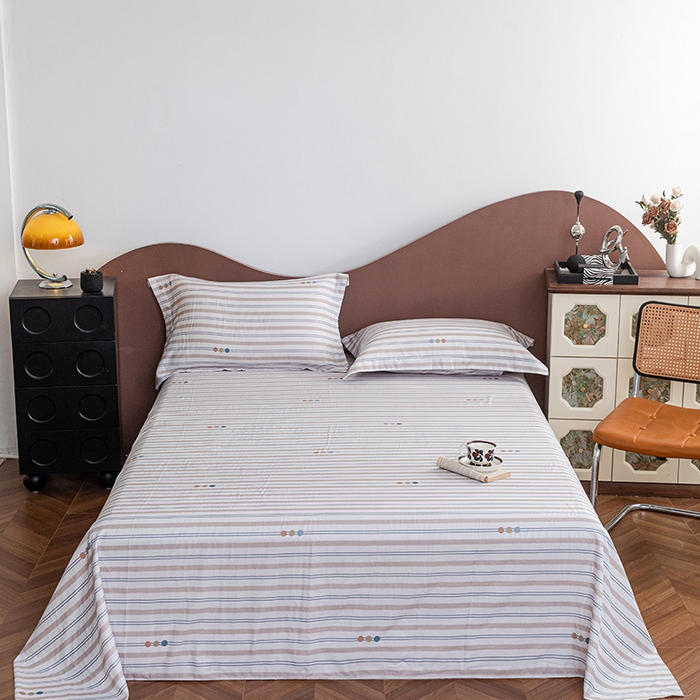 91家纺网 家纺一手货源 找家纺 锦罗绣 2025新款A类全棉双层纱单床单 寄羽