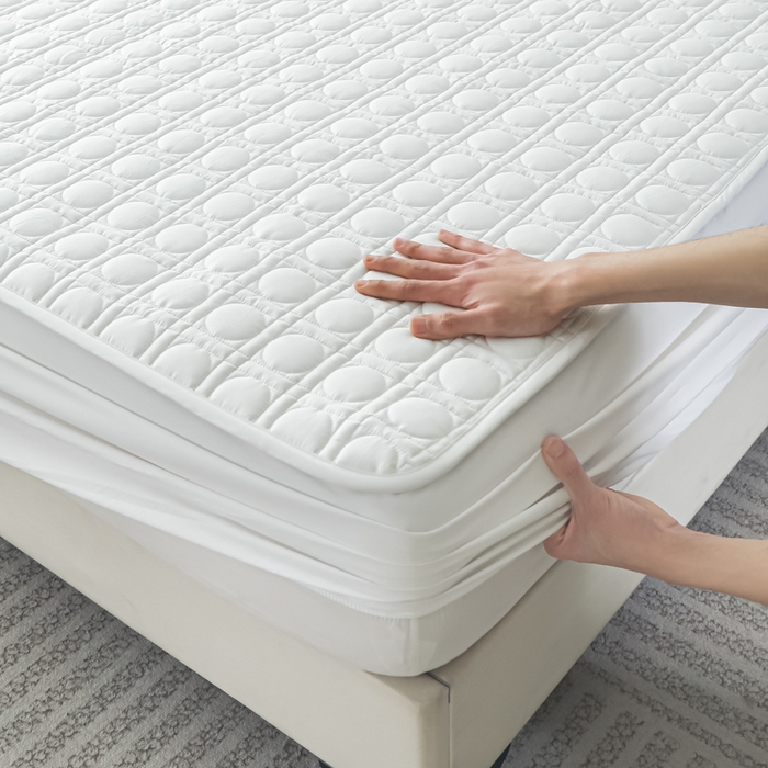 91家纺网 家纺一手货源 找家纺 沐纯家居 2025新款全棉纯棉夹棉单床笠 床笠单件-初见系列 本白