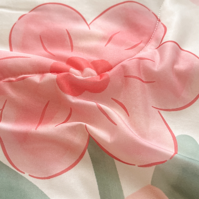 91家纺网 家纺一手货源 找家纺 维洋家纺 2025（专版花型）A类凉感丝夏被 凉感夏凉被双面加倍透气（四周踩棉） 向阳花开