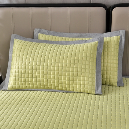 小牛席业 2025新款加厚款-小冰块乳胶枕套（宽包边）凉枕套夏天枕套冰丝枕套竹枕套藤枕套冰藤枕套 松石绿