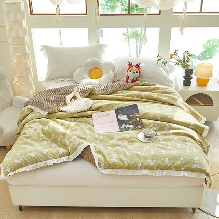 91家纺网 家纺一手货源 找家纺 （总）蔻之羽（原寇之羽） 2025新款针织棉花边豆豆被空调被夏被春秋被加厚冬被