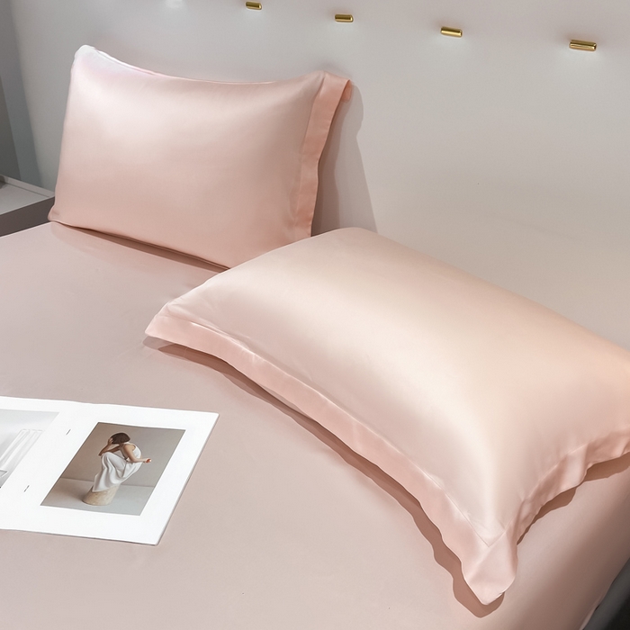 91家纺网 家纺一手货源 找家纺 涵宸2025新款天丝TM纯色-单枕套 单枕套-蜜桃粉