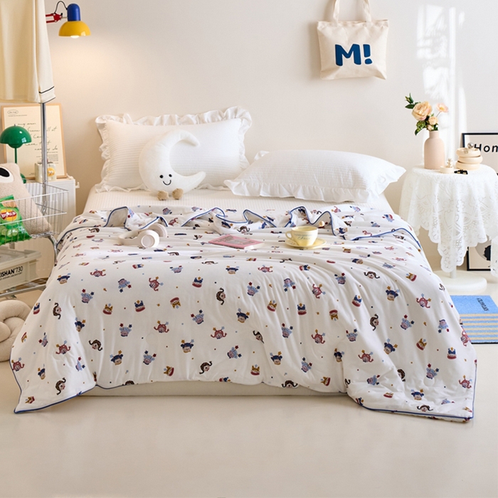 91家纺网 家纺一手货源 找家纺 维洋家纺 2025升级21%大豆新款A类牛奶丝针织夏被（四周踩棉）软糯凉感夏被空调被 魔法师