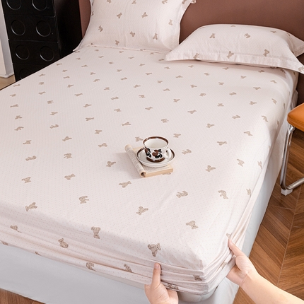 锦罗绣 2025新款A类全棉双层纱单床笠 小熊星球