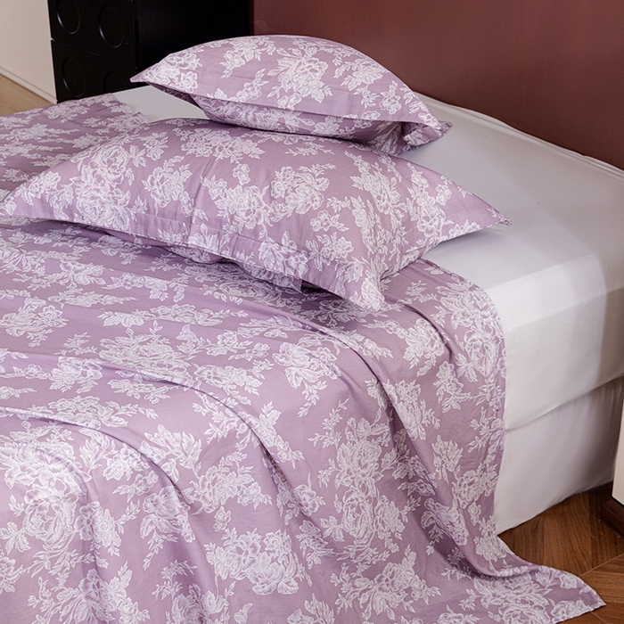 91家纺网 家纺一手货源 找家纺 锦罗绣 2025新款A类全棉双层纱单床单 花觅