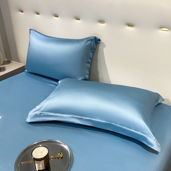 91家纺网 家纺一手货源 找家纺 涵宸2025新款天丝TM纯色-单枕套 单枕套-深海蓝