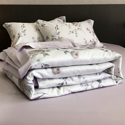 91家纺网 家纺一手货源 找家纺 换种生活 2025新款莱赛尔天丝夏被夏凉被空调被 风中玫瑰