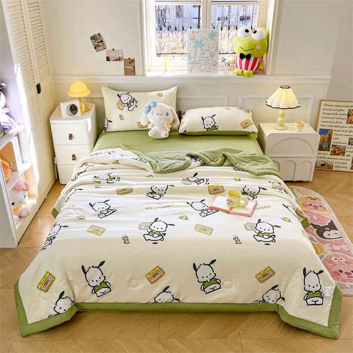 91家纺网 家纺一手货源 找家纺 晓时候 2025新款正版授权三丽鸥水洗棉夏被新疆棉花被夏凉被空调薄被子 童心帕恰狗