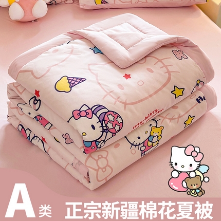 91家纺网 家纺一手货源 找家纺 （总）晓时候 2025新款正版授权三丽鸥水洗棉夏被新疆棉花被夏凉被空调薄被子