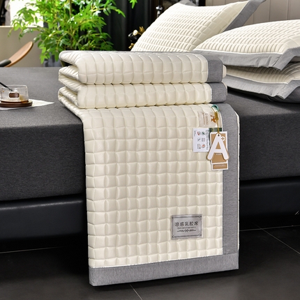 小牛席业 2025新款经典款-小冰块加厚乳胶席凉席藤席冰藤席冰丝席竹席草席空调席乳胶席豆豆席 经典款-小冰块乳胶席加厚款-象牙白
