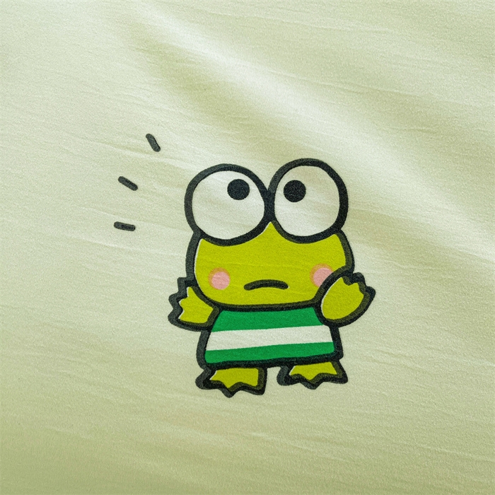 91家纺网 家纺一手货源 找家纺 晓时候 2025新款正版授权三丽鸥水洗棉夏被新疆棉花被夏凉被空调薄被子 呆萌小蛙