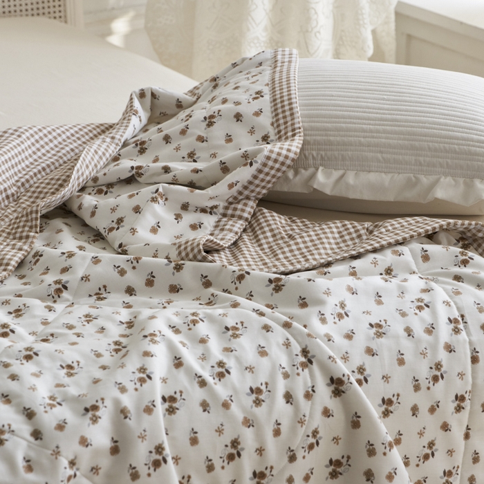 91家纺网 家纺一手货源 找家纺 维洋家纺 2025新款里外全棉印花棉花夏凉被 花之梦