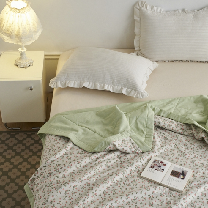 91家纺网 家纺一手货源 找家纺 维洋家纺 2025新款里外全棉印花棉花夏凉被 苏颖