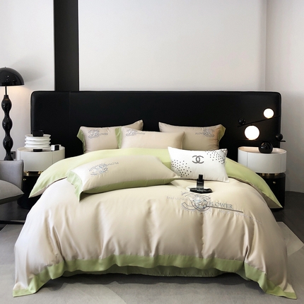 91家纺网 家纺一手货源 找家纺 （总）博纳家纺 2025新款莱赛尔天丝刺绣花四件套--甜馨系列