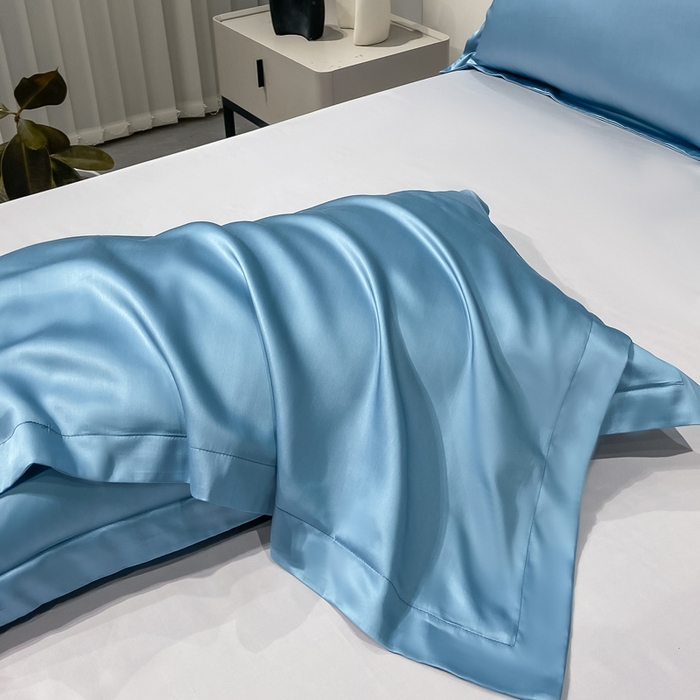 91家纺网 家纺一手货源 找家纺 涵宸2025新款天丝TM纯色-单枕套 单枕套-深海蓝