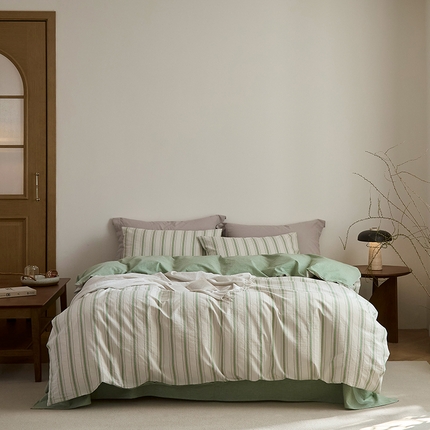 91家纺网 家纺一手货源 找家纺 （总）玖弘家居 2025新款提花四件套-素练浮光