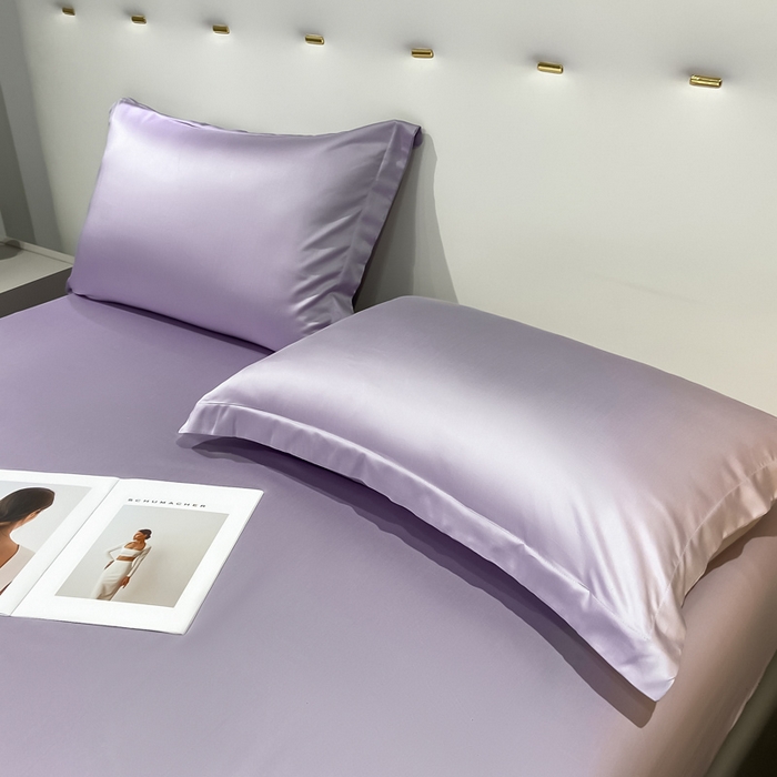 91家纺网 家纺一手货源 找家纺 涵宸2025新款天丝TM纯色-单枕套 单枕套-淡雅紫