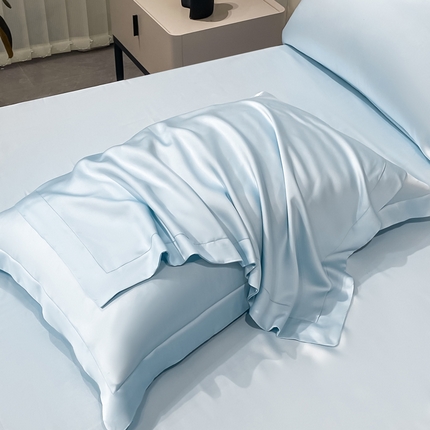 涵宸2025新款天丝TM纯色-单枕套 单枕套-晴天兰