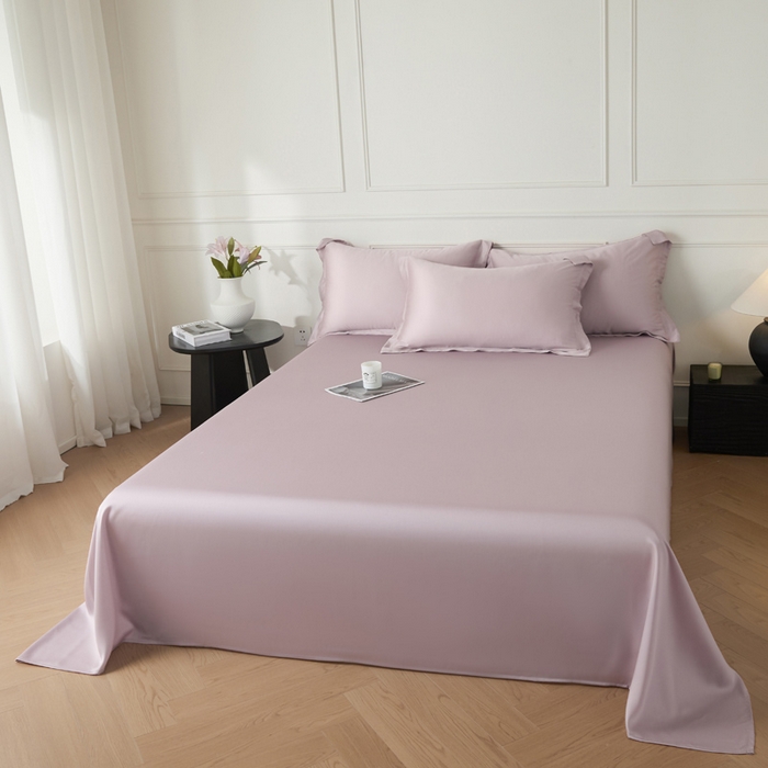 91家纺网 家纺一手货源 找家纺 涵宸 2025新款天丝-天丝棉-纯色单床单-场景1 床单-紫语