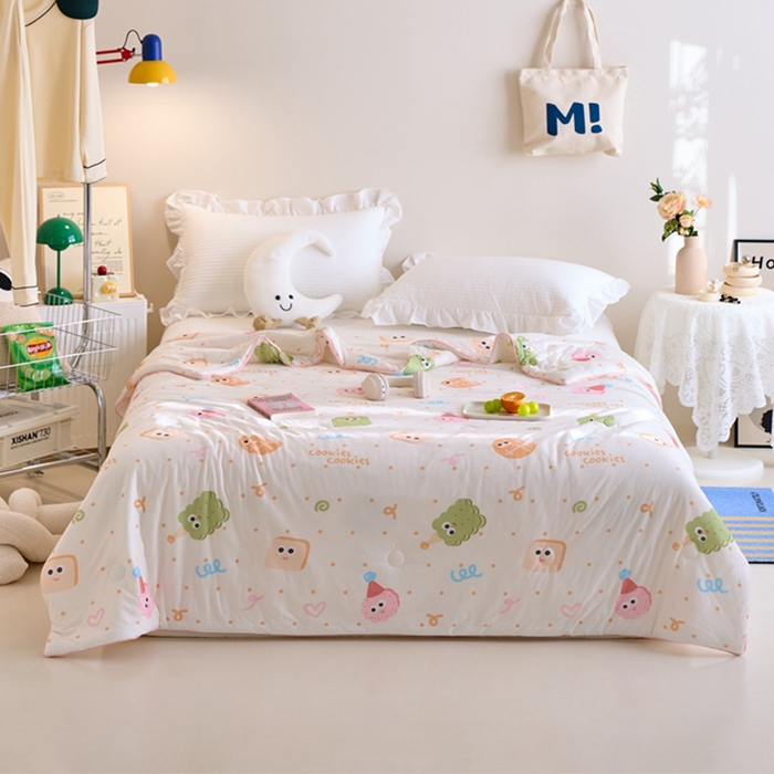 91家纺网 家纺一手货源 找家纺 维洋家纺 2025升级21%大豆新款A类牛奶丝针织夏被（四周踩棉）软糯凉感夏被空调被 夹心饼干