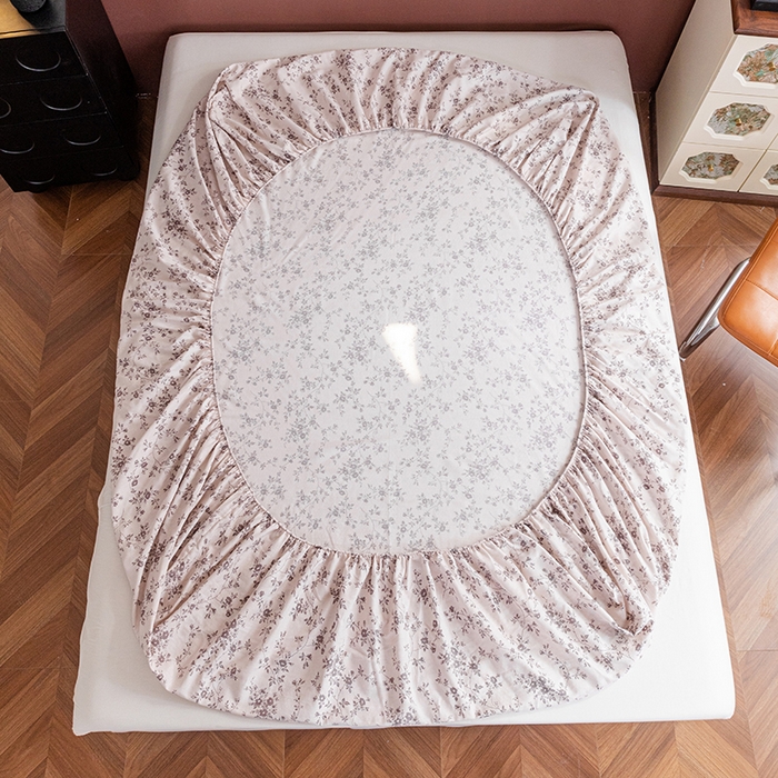 91家纺网 家纺一手货源 找家纺 锦罗绣 2025新款A类全棉双层纱单床笠 蔓野