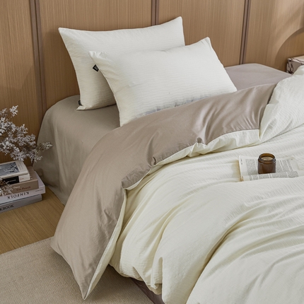 91家纺网 家纺一手货源 找家纺 （总）恋人优选 2025新款波纹纱全棉纯棉提花四件套