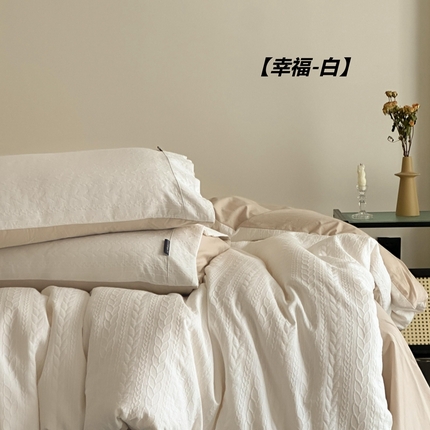 91家纺网 家纺一手货源 找家纺 （总）卡巴伦家纺 2025全棉A类空气层三层纱提花四件套