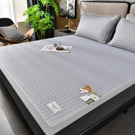 91家纺网 家纺一手货源 找家纺 小牛席业 2025新款经典款-小冰块加厚乳胶席凉席藤席冰藤席冰丝席竹席草席空调席乳胶席豆豆席 经典款-小冰块乳胶席加厚款-浅灰