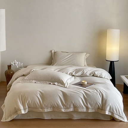 91家纺网 家纺一手货源 找家纺 （总）简家居 2025新款棉混纺抗紫外线防辐射四件套-法颂