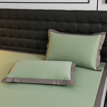 91家纺网 家纺一手货源 找家纺 （总）小牛席业 2025新款满天星凉感冰丝枕套（宽包边款）凉枕套夏天枕套冰丝枕套竹枕套藤枕套冰藤枕套