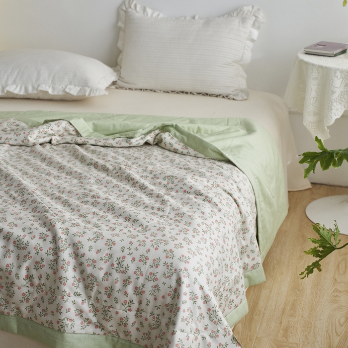 91家纺网 家纺一手货源 找家纺 维洋家纺 2025新款里外全棉印花棉花夏凉被 苏颖