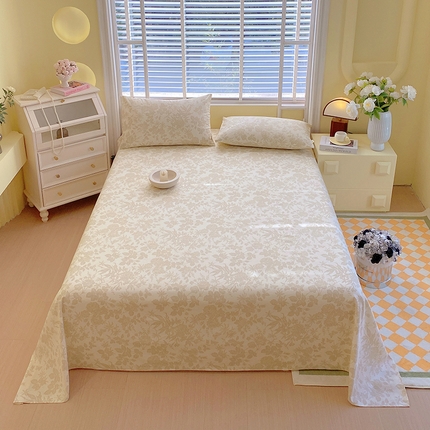 91家纺网 家纺一手货源 找家纺 悦织湾家纺 2025华夫格全棉单床单 华夫格-花辰潮汐