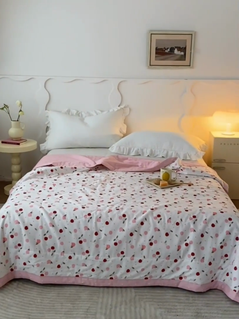 91家纺网 家纺一手货源 找家纺 维洋家纺 2025新款里外全棉印花棉花夏凉被 朵拉