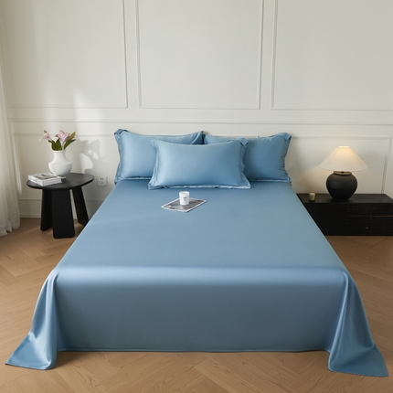 涵宸 2025新款天丝-天丝棉-纯色单床单-场景1 床单-星耀兰