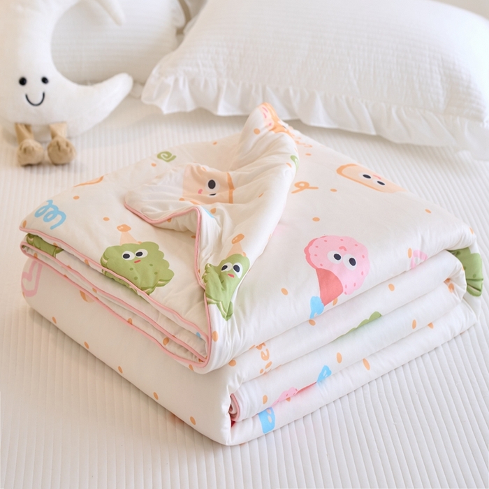 91家纺网 家纺一手货源 找家纺 维洋家纺 2025升级21%大豆新款A类牛奶丝针织夏被（四周踩棉）软糯凉感夏被空调被 夹心饼干