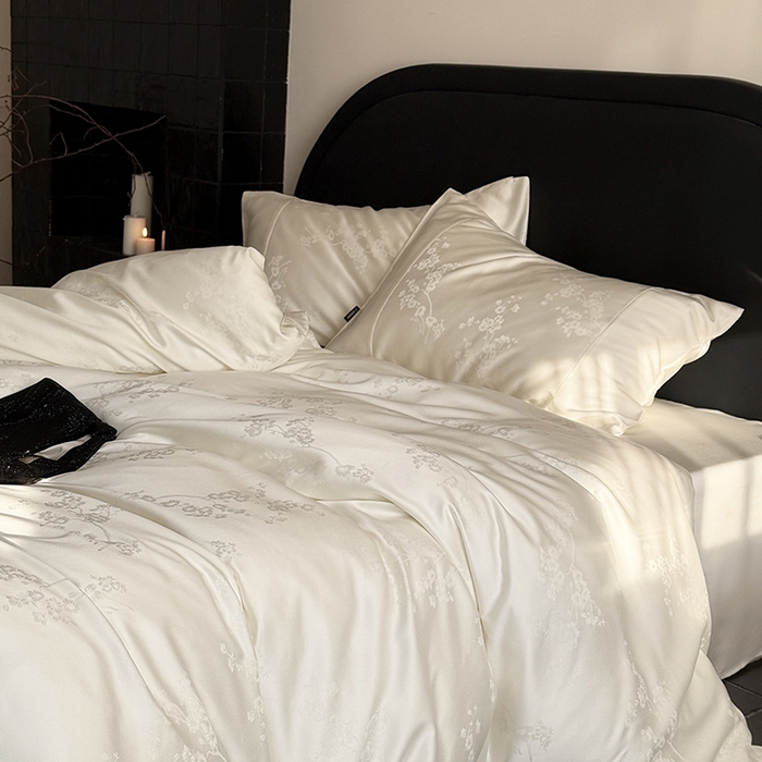 91家纺网 家纺一手货源 找家纺 （总）鹿班家居 2025新款60S莱赛尔提花四件套-时光馥语【标准会员-20元】