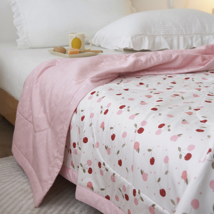 91家纺网 家纺一手货源 找家纺 维洋家纺 2025新款里外全棉印花棉花夏凉被 朵拉