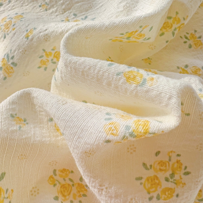 91家纺网 家纺一手货源 找家纺 暖芯优选 2025新款加厚云感棉双层纱四件套小碎花被套床单床笠款学生三件套新款直播热款 橘子海