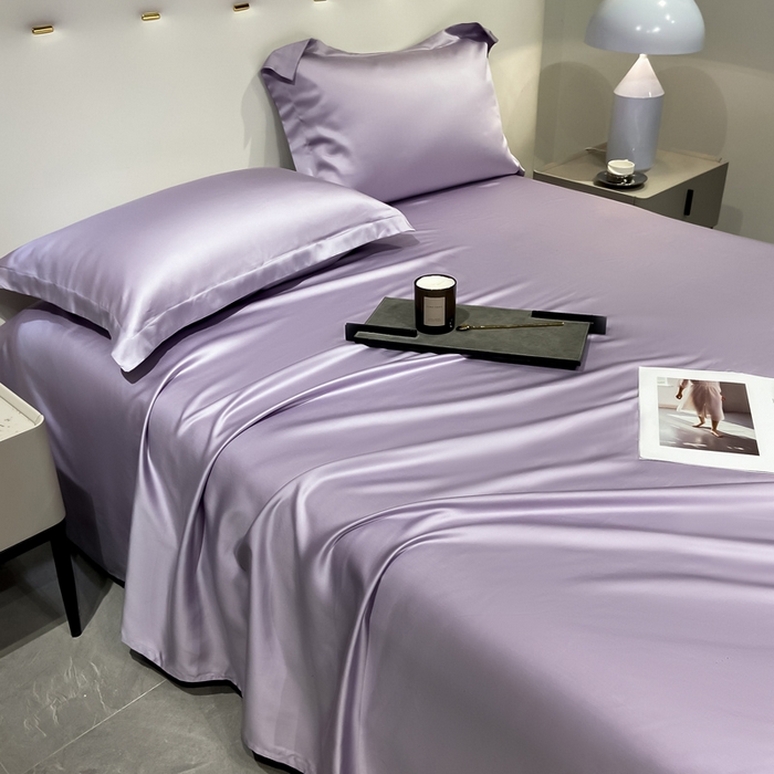 91家纺网 家纺一手货源 找家纺 涵宸2025新款天丝TM纯色-单床单 单床单-淡雅紫