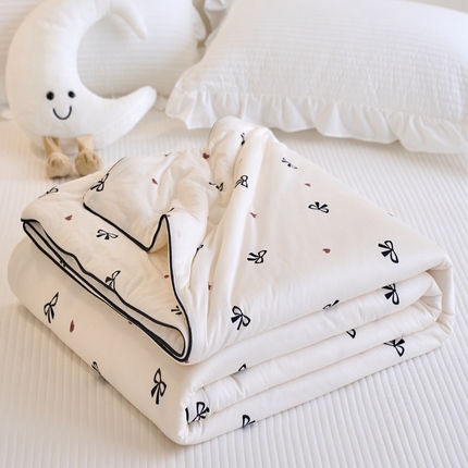 维洋家纺 2025升级21%大豆新款A类牛奶丝针织夏被（四周踩棉）软糯凉感夏被空调被 幸运结