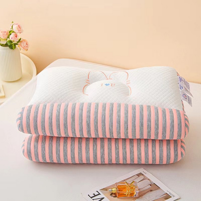 91家纺网 家纺一手货源 找家纺 （总） 畅新芯 2025新款舒适兔子刺绣情侣护颈枕