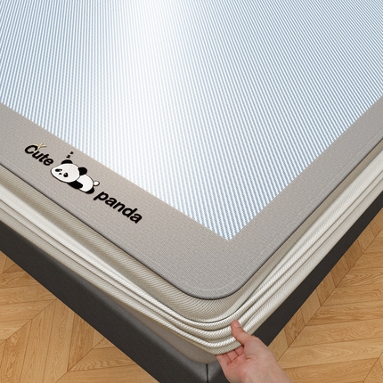 卡初家居（原微来） 2025夏季轻柔丝系列冰丝席 嘟嘟熊浅蓝