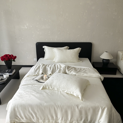 91家纺网 家纺一手货源 找家纺 （总）三味舒屋 2025新款60天丝柔雅提花四件套-蒂贝尼