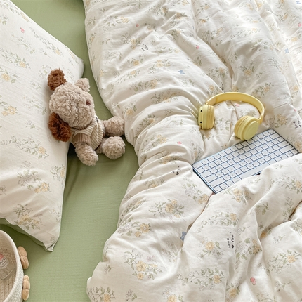 91家纺网 家纺一手货源 找家纺 （总）如约 2025新款A类全棉双层纱四件套