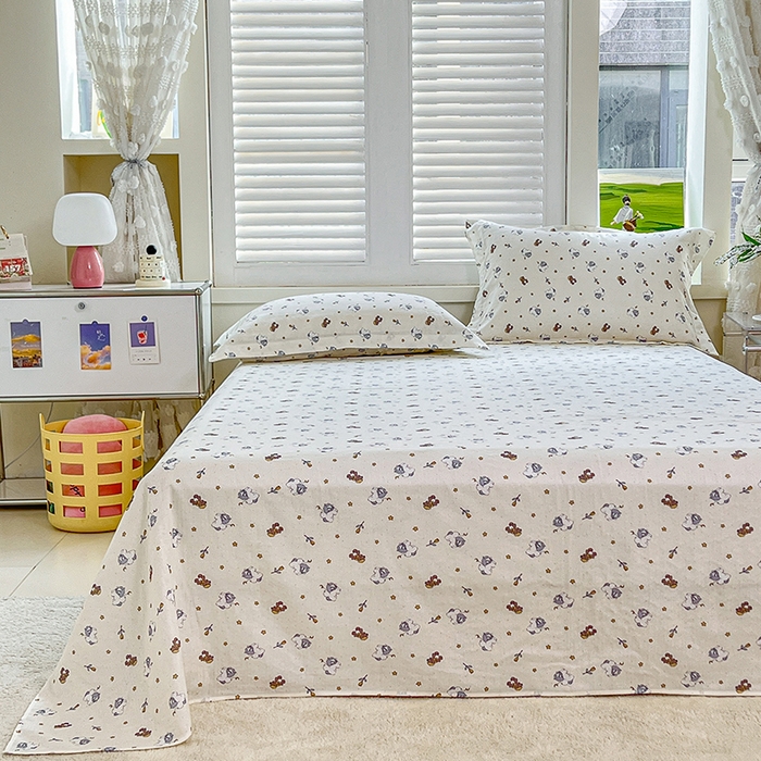 91家纺网 家纺一手货源 找家纺 锦罗绣 2025新款A类全棉双层纱单床单 浪漫独角兽