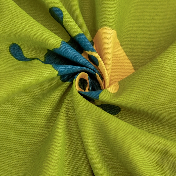 91家纺网 家纺一手货源 找家纺 首爱家纺 2025新款锦柔老粗布印花床笠 小煤球