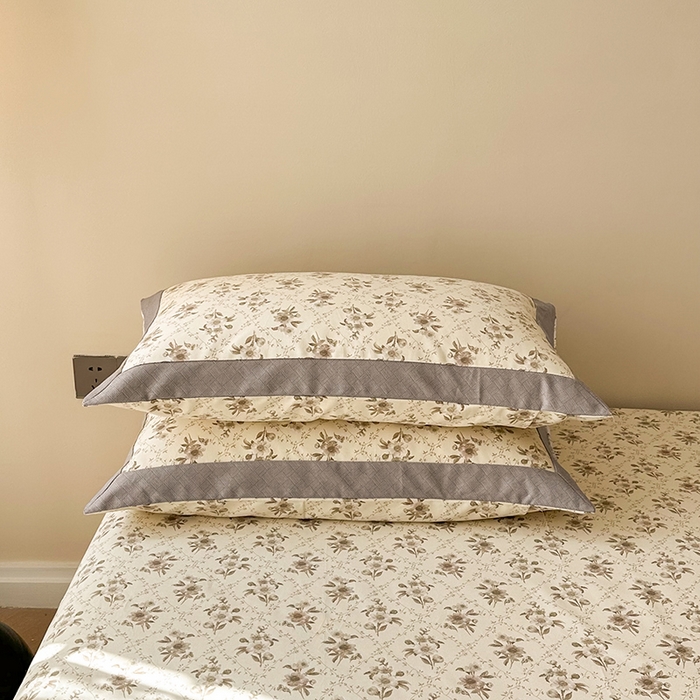 91家纺网 家纺一手货源 找家纺 （总）蓝邻家纺 2025新款100%新疆原棉粗布小清新拼角工艺款系列单床单