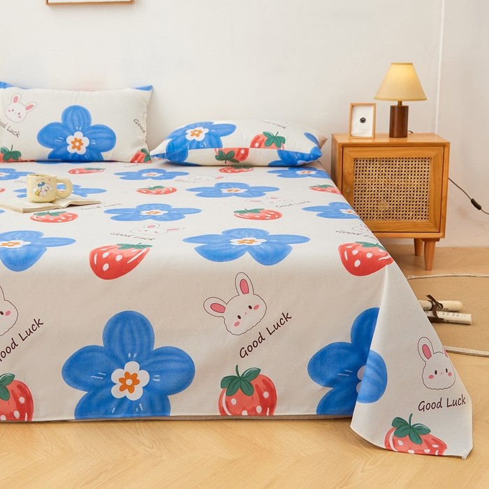 91家纺网 家纺一手货源 找家纺 首爱家纺 2025新款锦柔老粗布床单老粗布凉席三件套 暖心