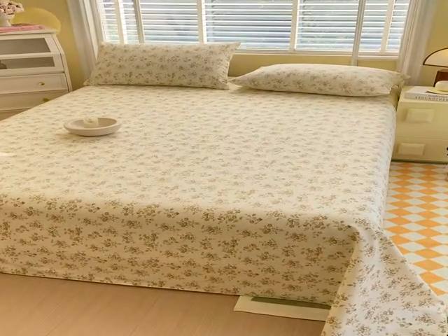 91家纺网 家纺一手货源 找家纺 悦织湾家纺 2025华夫格全棉单床单 华夫格-繁花