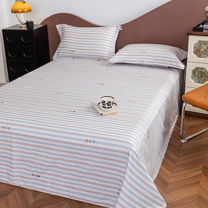 91家纺网 家纺一手货源 找家纺 锦罗绣 2025新款A类全棉双层纱单床单 寄羽